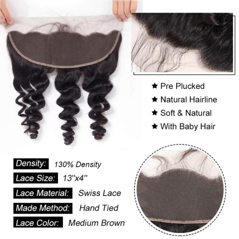 12A Virgin Remy Loose Wave Frontal