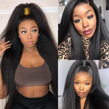 14A 13x4 HD LACE  Frontal Wigs Kinky Straight